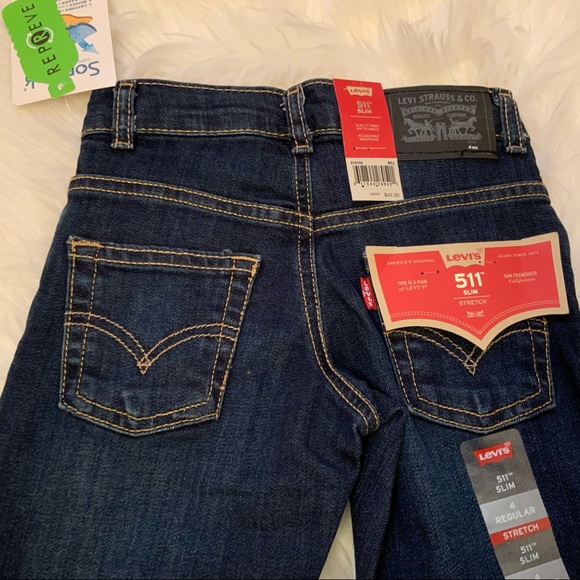 Levi’s 511 Slim Jeans - NWT- Boys Size 4 - Picture 13 of 16